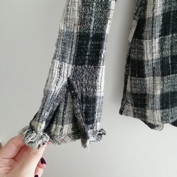 Free People Walk In The Park Plaid Tunic Top XS - Picture 7 of 16